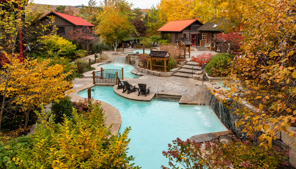 Beautiful Fall day and the amazing Scandinave Spa at Blue Mountain.