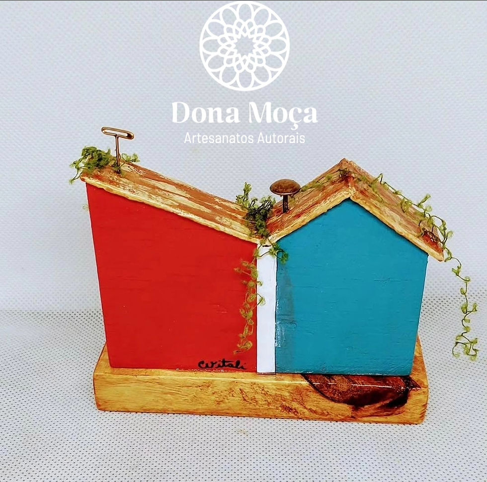 Miniatura: DUPLA MINI CASINHAS COM PLANTA TREPADEIRA