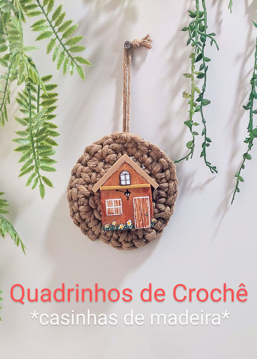 Miniatura: QUADROS REDONDOS CASA DE VÓ - CROCHÊ 