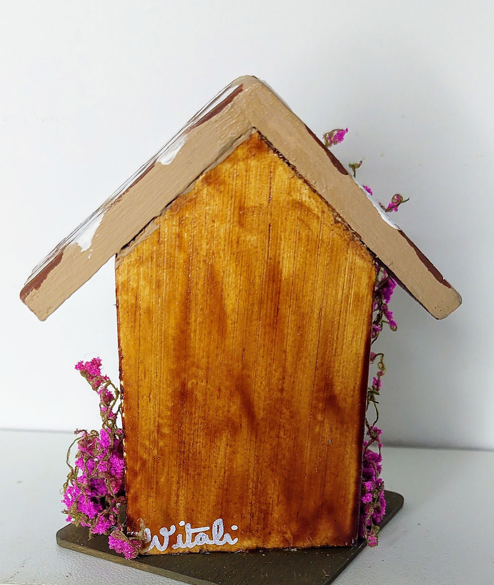 Miniatura: IGREJINHA COM TREPADEIRA DE BOUGANVILE