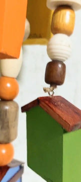 Miniatura: MOBILE DE 5 CASINHAS DE MADEIRA
