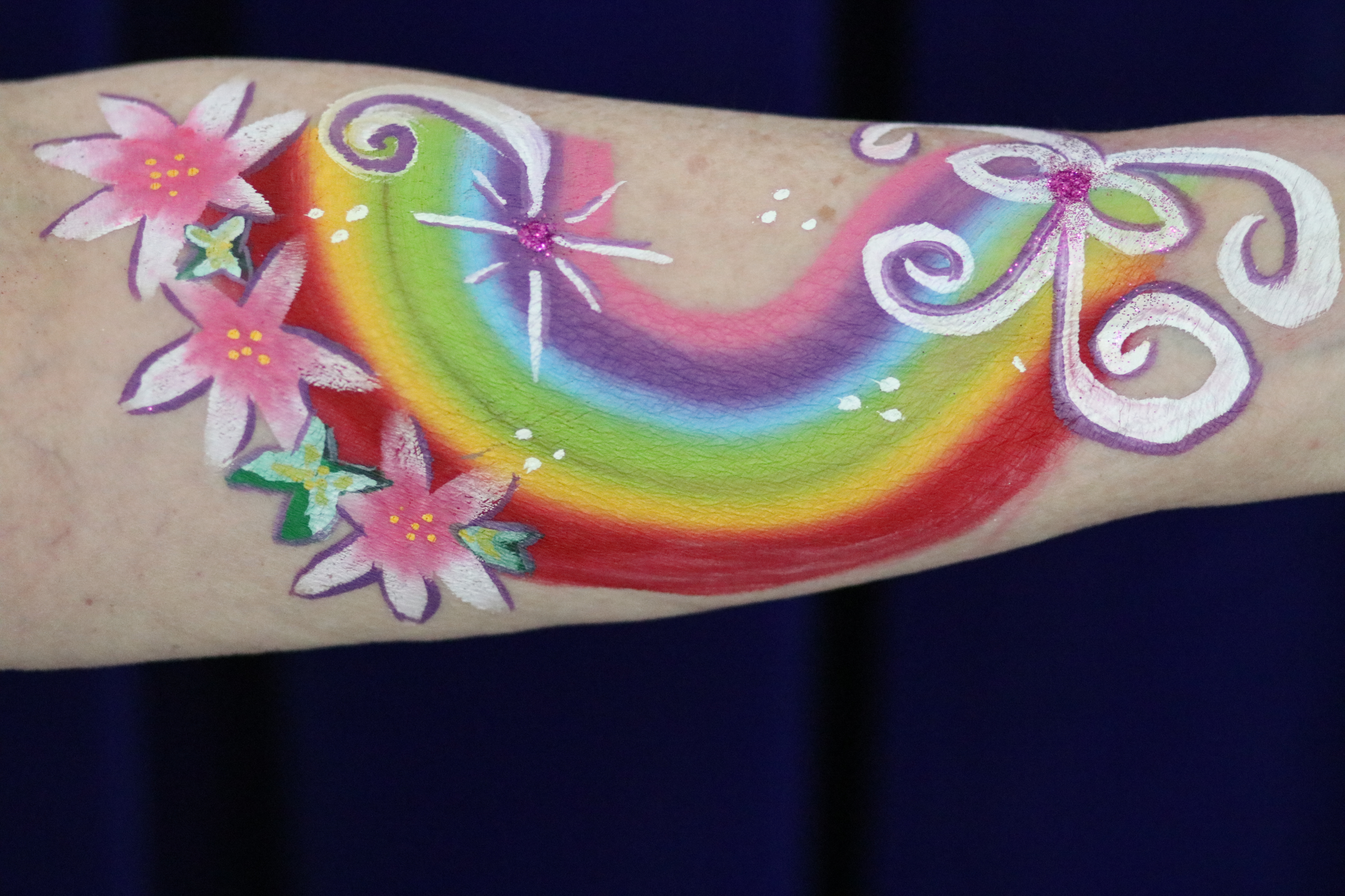 Face Painting Rainbow Arm 2