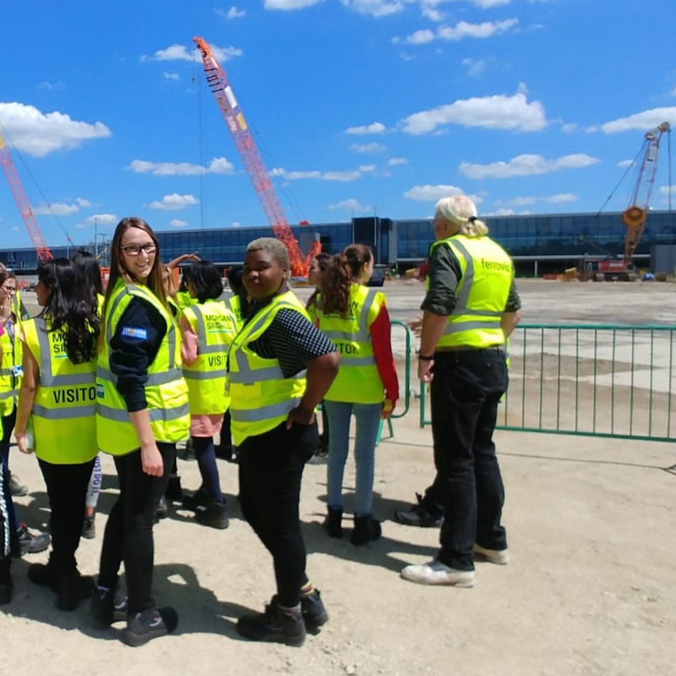 Young Diverse Professionals in construction 