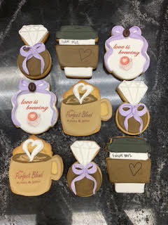 4g. Perfect Blend Coffee Themed Engagement Cookies