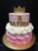 3c. Ombre Pink Rosette Princess Cake