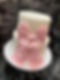 2b. Light Pink Bow Tiered Cake