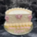 5b. Bow themed 1/2 Birthday Cake