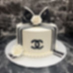 23b. Black & White Chanel Bow Cake