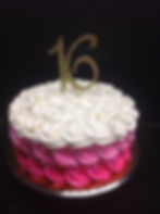 17b. 16 pink rosettes