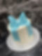 5b. Blue Fondant Bow Cake