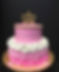 3d. Ombre Rosette Princess Cake With Topper