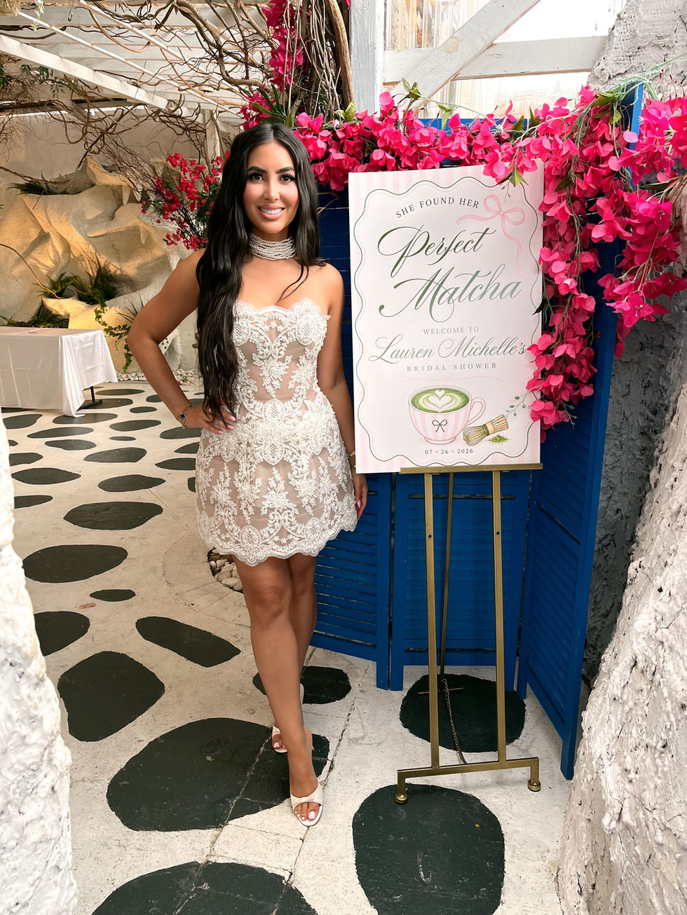 found her perfect matcha welcome sign long island ny foam board bridal shower 