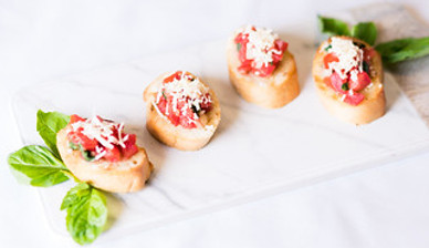 bruschetta, cheese, tomato, appetizer, fresh, food, cater, party, shower, reception, cocktail