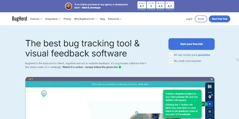 best website annotation tools in 2024 (Bugherd)