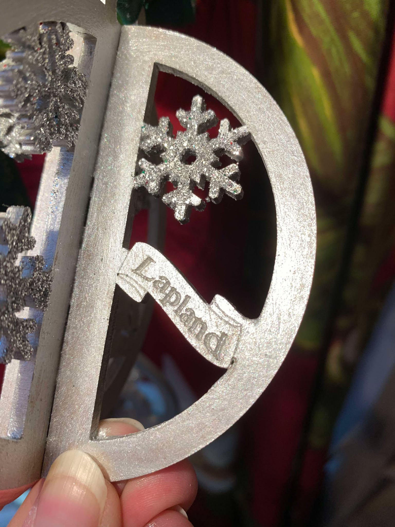 Pair of 3D Lapland decorations (silver/gold)