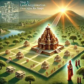 An artistic representation of community engagement and education for Maa Adya Kali Sydney Temple Project. The image features