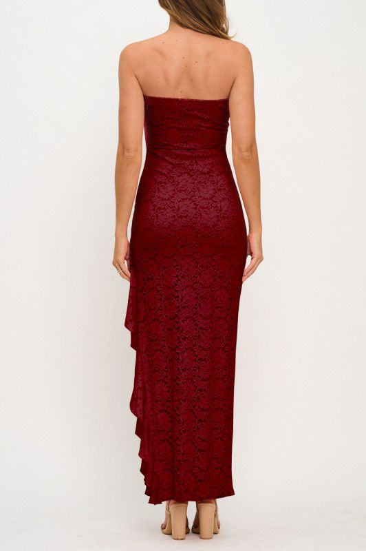 Thumbnail: Picture Perfect Maxi Dress - Burgundy