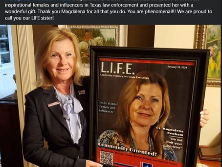 Inspirational female influencer in Texas Law Enforcement! 