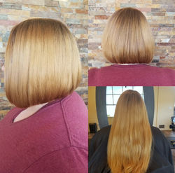 Before and After Bob Cut