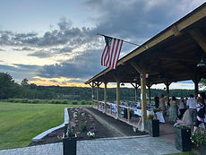 Sunset view from the outdoor pavilion