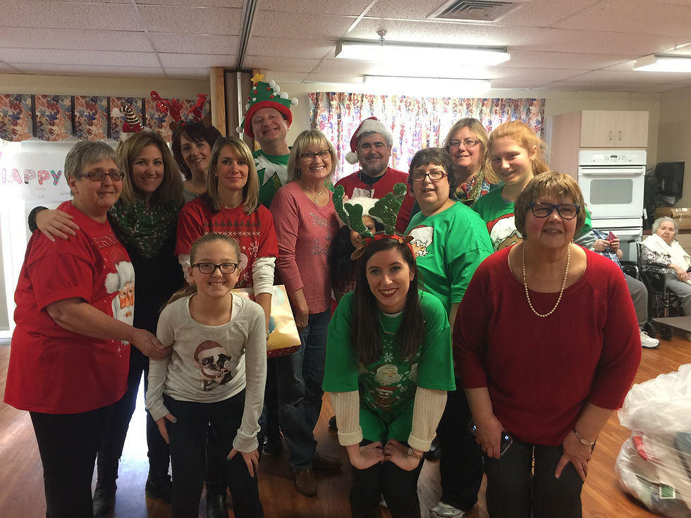 Volunteers from Adopt A Senior 2017 Holiday Gift Giving event
