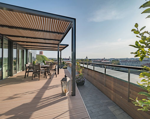 InoWood pergola and roof terrace