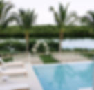 Wedding ceremony at Lunara Bay wedding venue private estate Key West