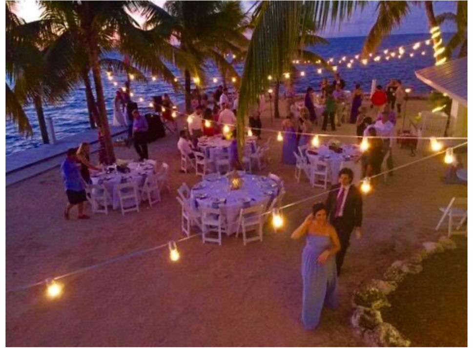 beach wedding reception