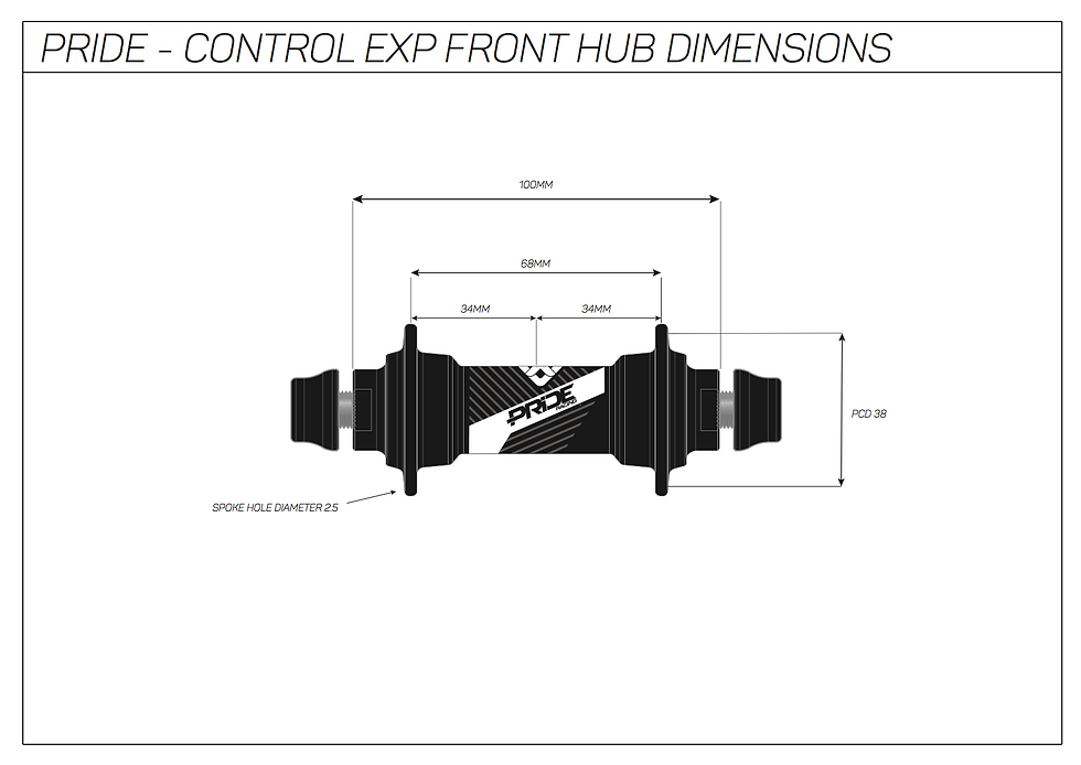 Thumbnail: PRIDE CONTROL EXP 28H HUBS PAIR POLISH