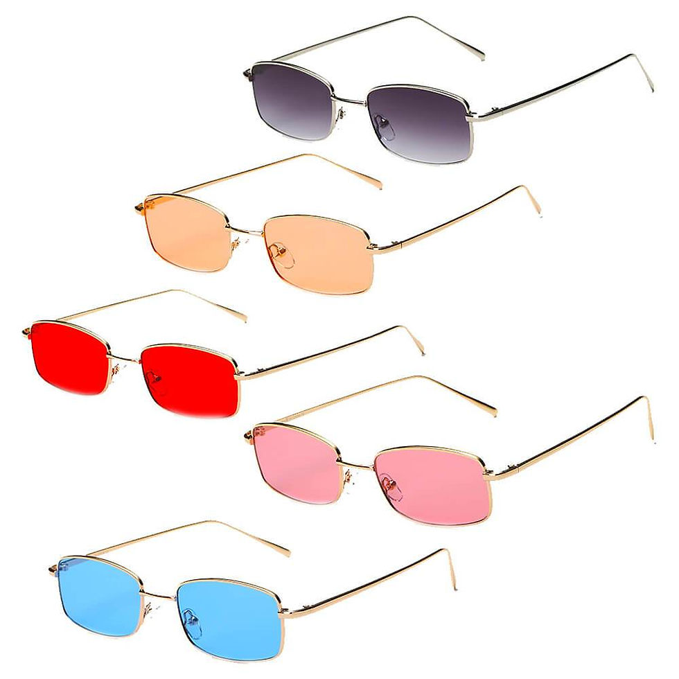 Thumbnail: GARNER | S2076 - Retro Vintage Slim Rectangle Sunglasses