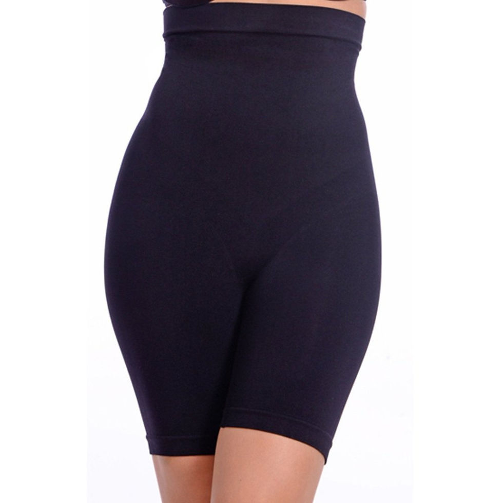 Thumbnail: Hi Waist Shaper With Extra Long Boy Leg Black