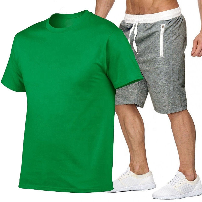 Thumbnail: Tracksuit Summer Outfits T-Shirts and Shorts Running Jogging Sports Suit Set