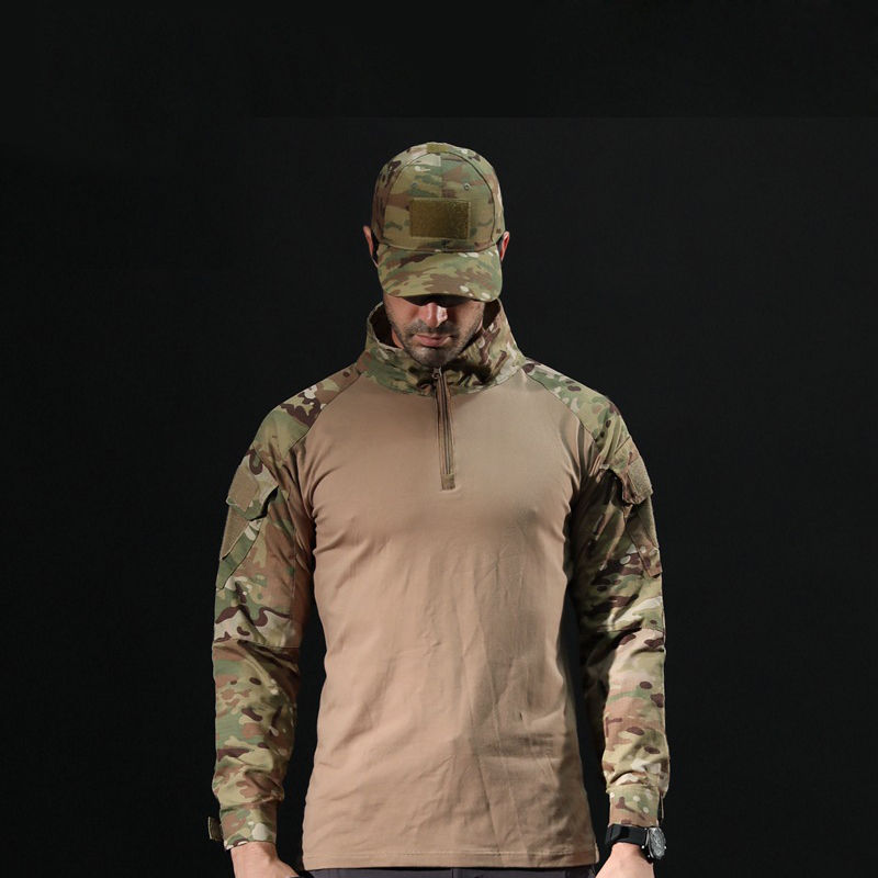 Thumbnail: Men Outdoor Tactical Military T-Shirts Sports Casual