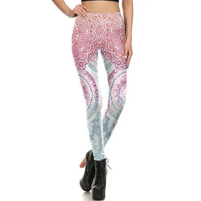 Thumbnail: NADANBAO 2024 Women Leggings Mandala Flower Digital Print
