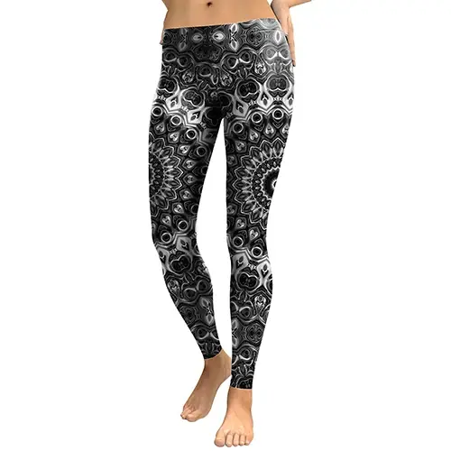 Thumbnail: NADANBAO 2024 Women Leggings Mandala Flower Digital Print