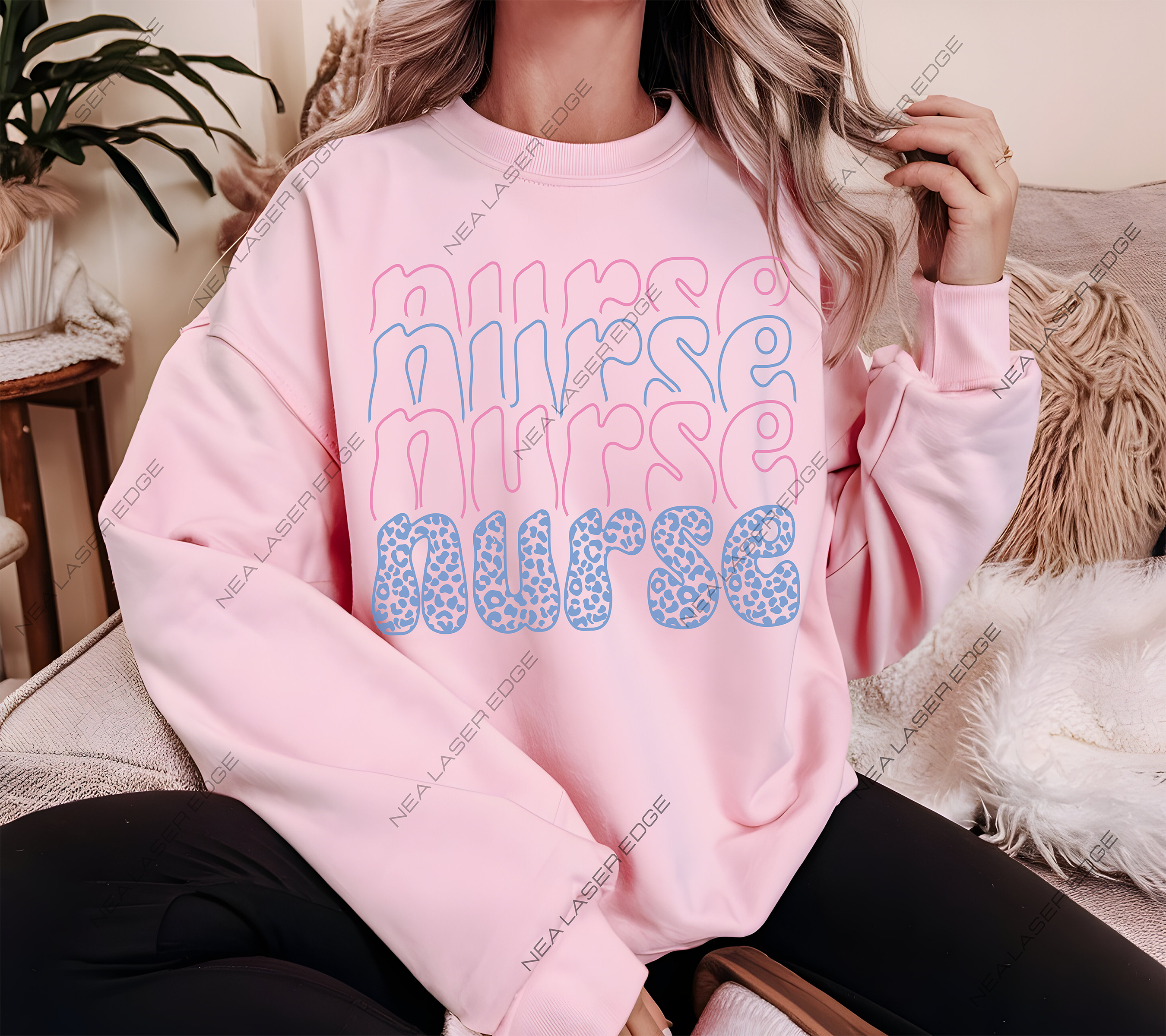 Pink & Blue Nurse Shirt