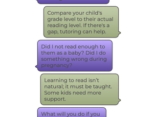 "Infographic titled 'Choosing an Online Dyslexia Tutor' with cartoon illustrations of a boy and girl. It features three questions in purple speech bubbles, each followed by a green response bubble. Questions include: 1) 'What credentials should an online dyslexia tutor have?' with the answer explaining that certification alone isn't enough and highlighting the importance of teaching licenses and experience; 2) 'What training do they have beyond a single program?' with the answer advising parents to ask about how many families the tutor has helped; 3) 'Do they share real data and results?' with the answer encouraging parents to look for tutors who provide real data and outcomes."