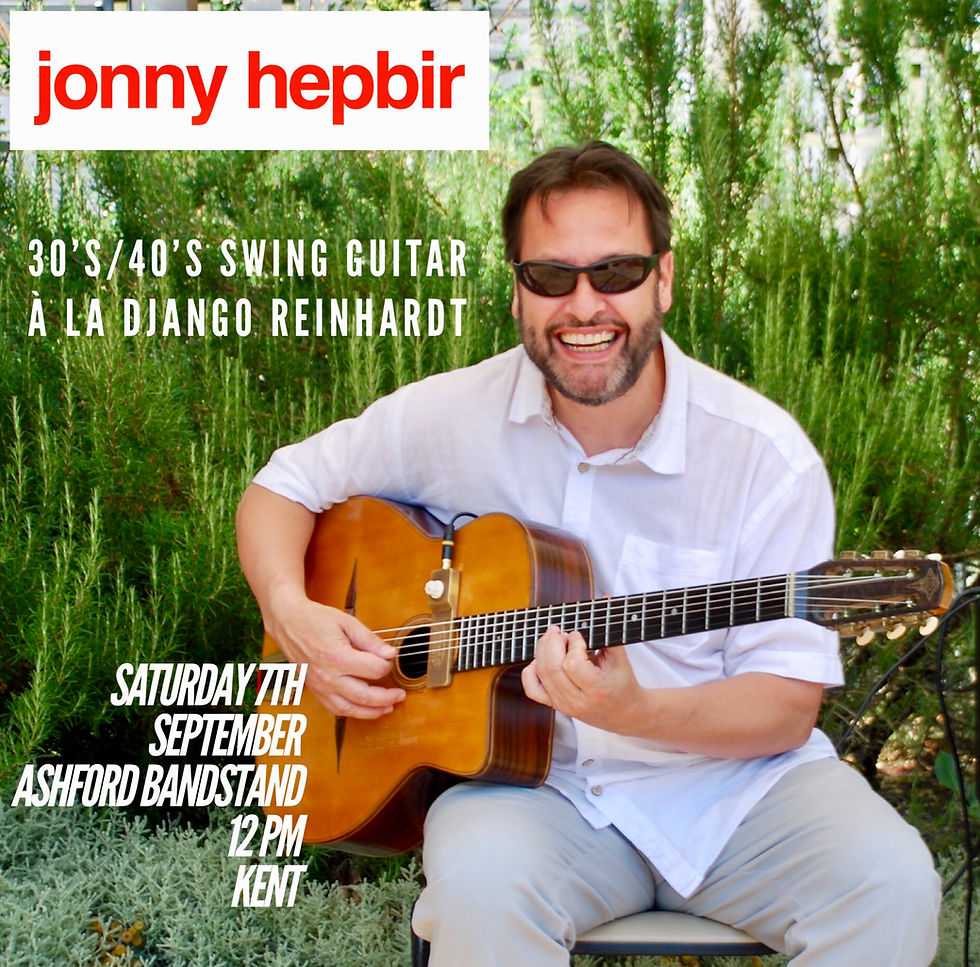 Jonny Hepbir Solo Gypsy Jazz Guitar At Ashford Bandstand In Ashford Kent Saturday 7th September