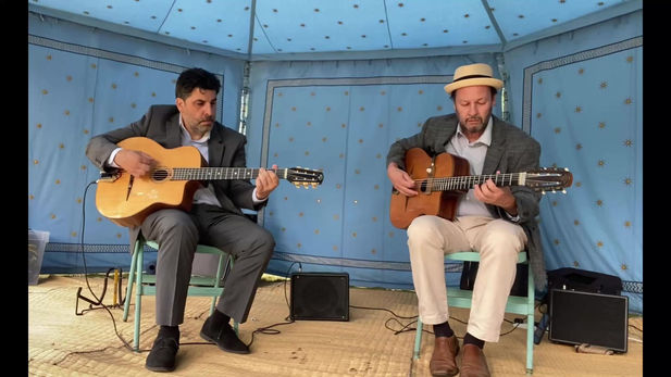 Here's a short video from a recent Gypsy Jazz Duo booking at a micro-festival in Mountfield, East Sussex. This was a cool private event that's now in its third year and organiser Rhoda wanted authentic Gypsy Jazz for all the attendees to enjoy