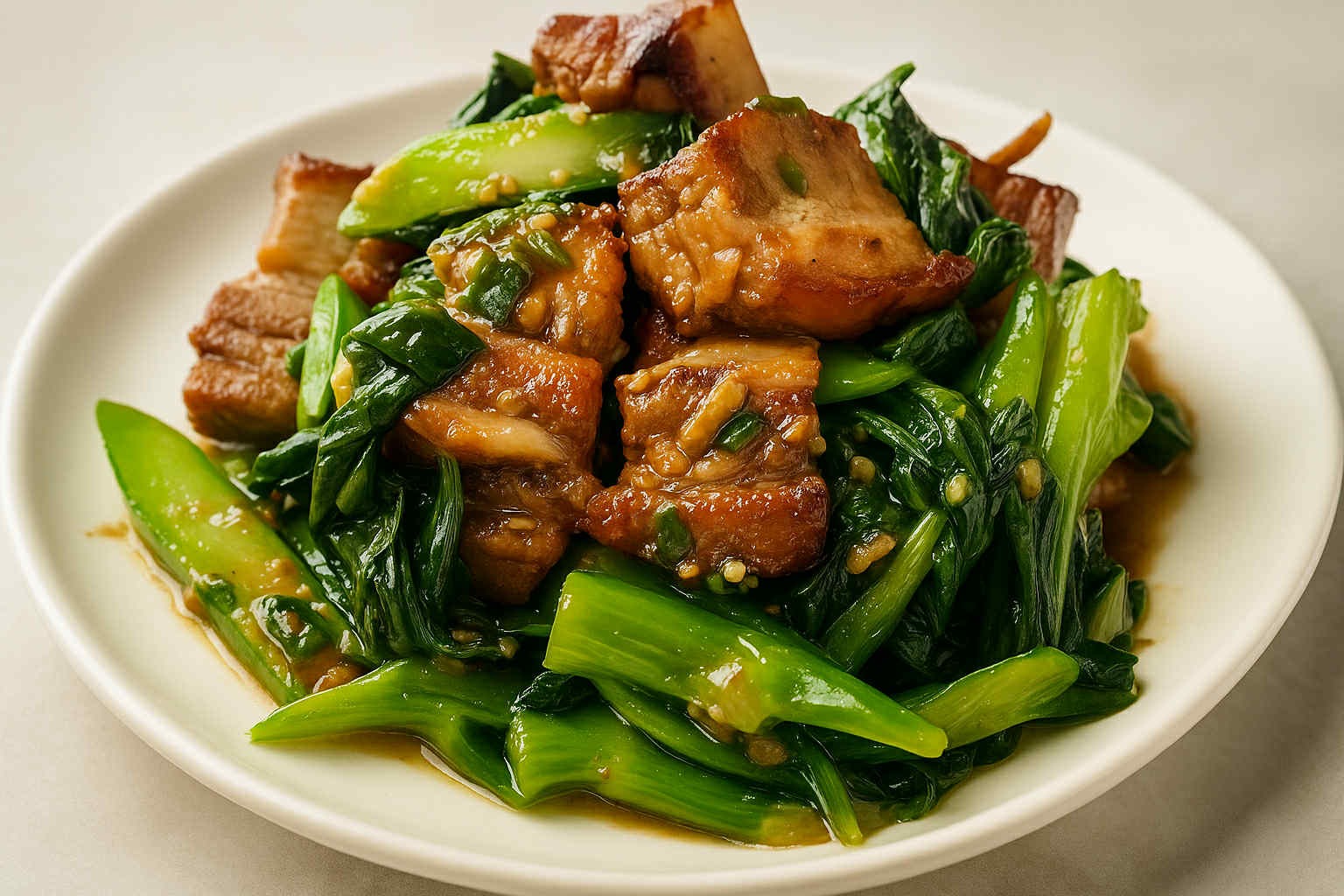 Crispy Pork & Chinese Broccoli