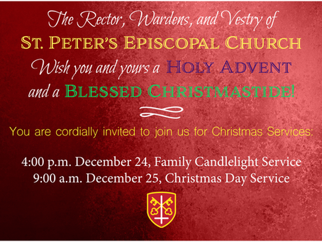 St. Peter's Christmas Service Schedule