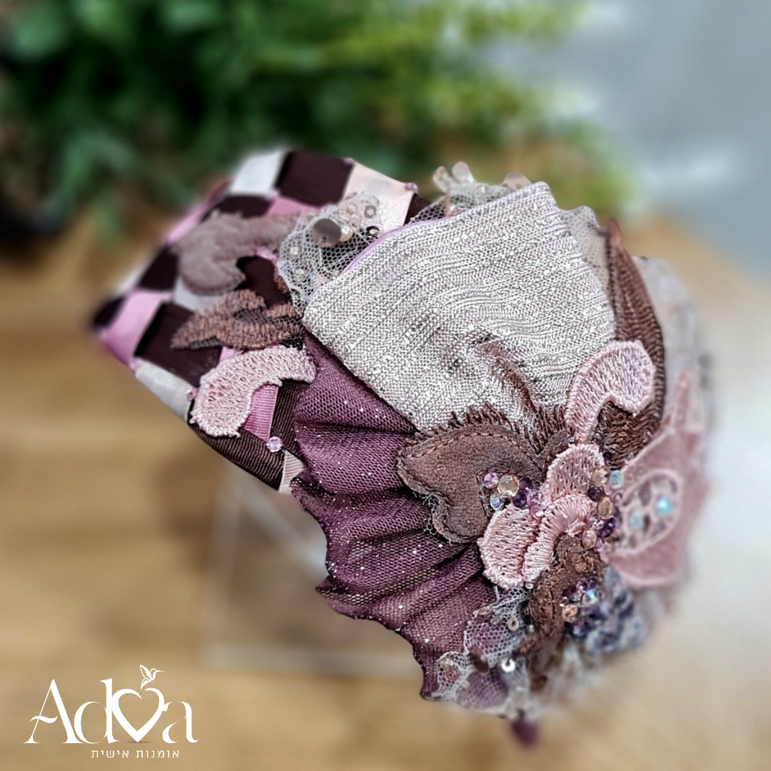 קשת קלועה ורוד/ברונזה