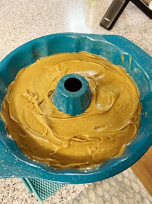 gingerbread batter ready to bake