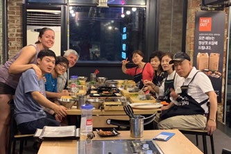 Korean Language Students at Dinner