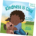 cover of book Kindness is Cool by Dr. Melissa Munro Boyd. The cover has an African American child cuddling a puppy