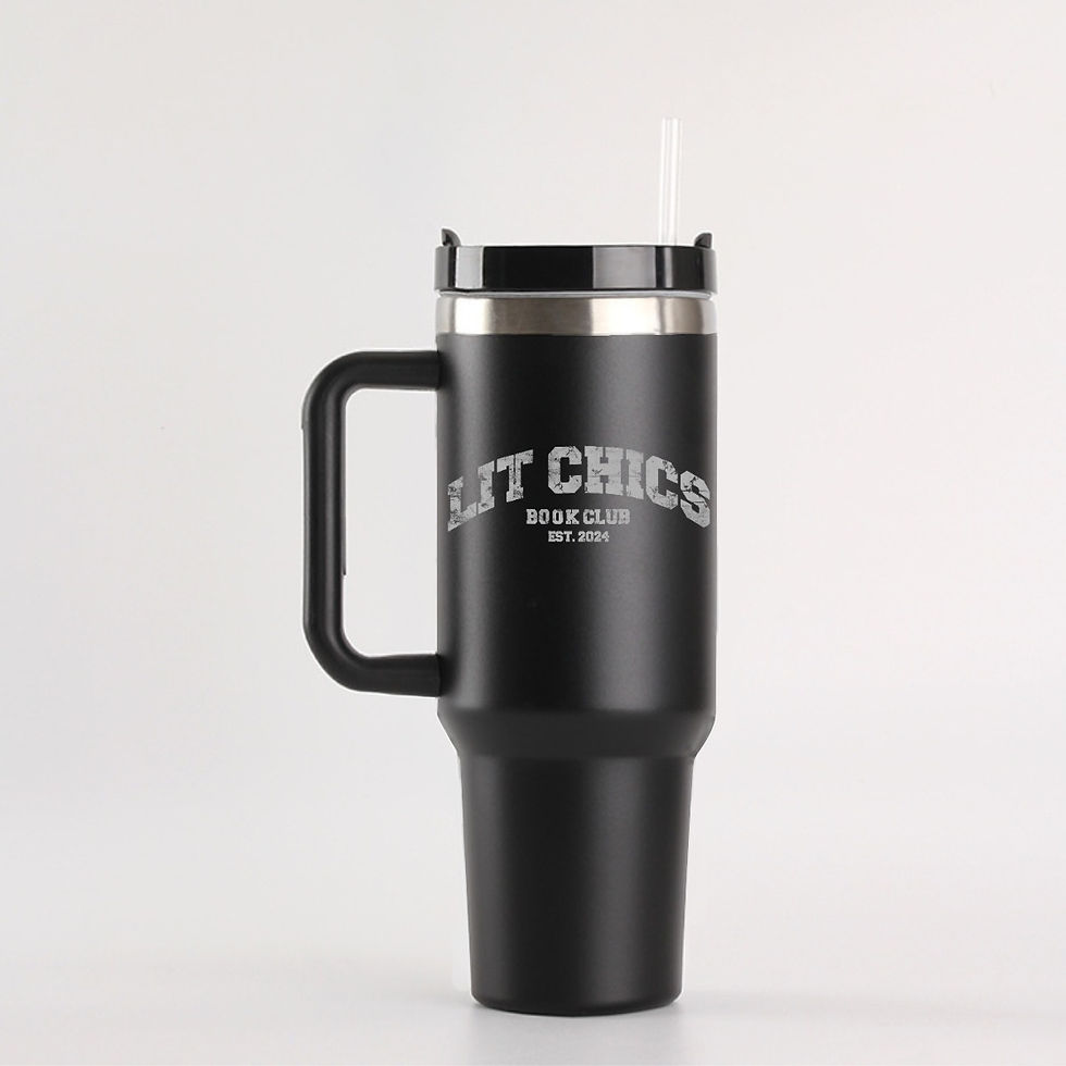 Thumbnail: Lit Chics University 40oz Tumbler – Book Club Travel Cup with Handle