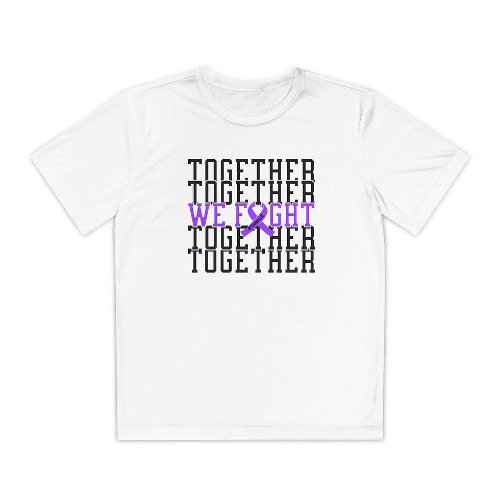 Thumbnail: Youth Tee - "Together WeFight" Lavender Cancer Awareness Shirt