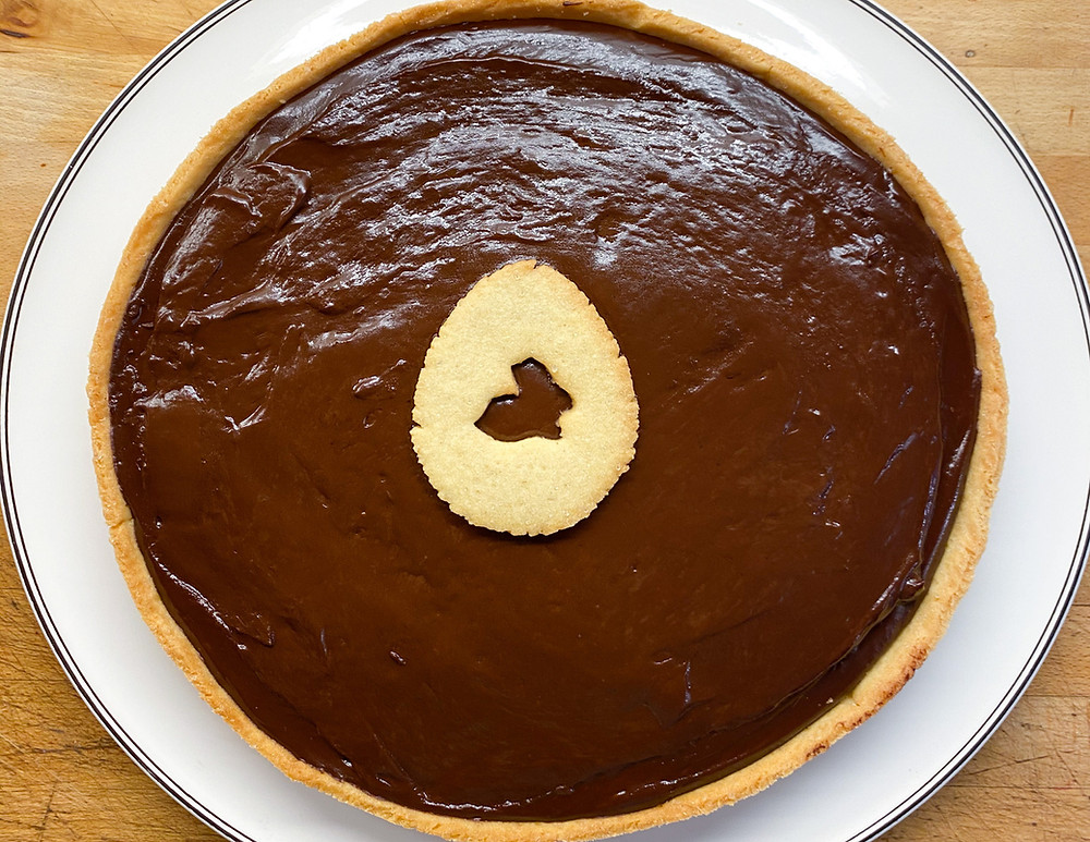 Tarte au chocolat et Ă la noisette de PĂąques