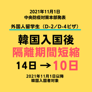 14日から10日に!入国後隔離期間短縮