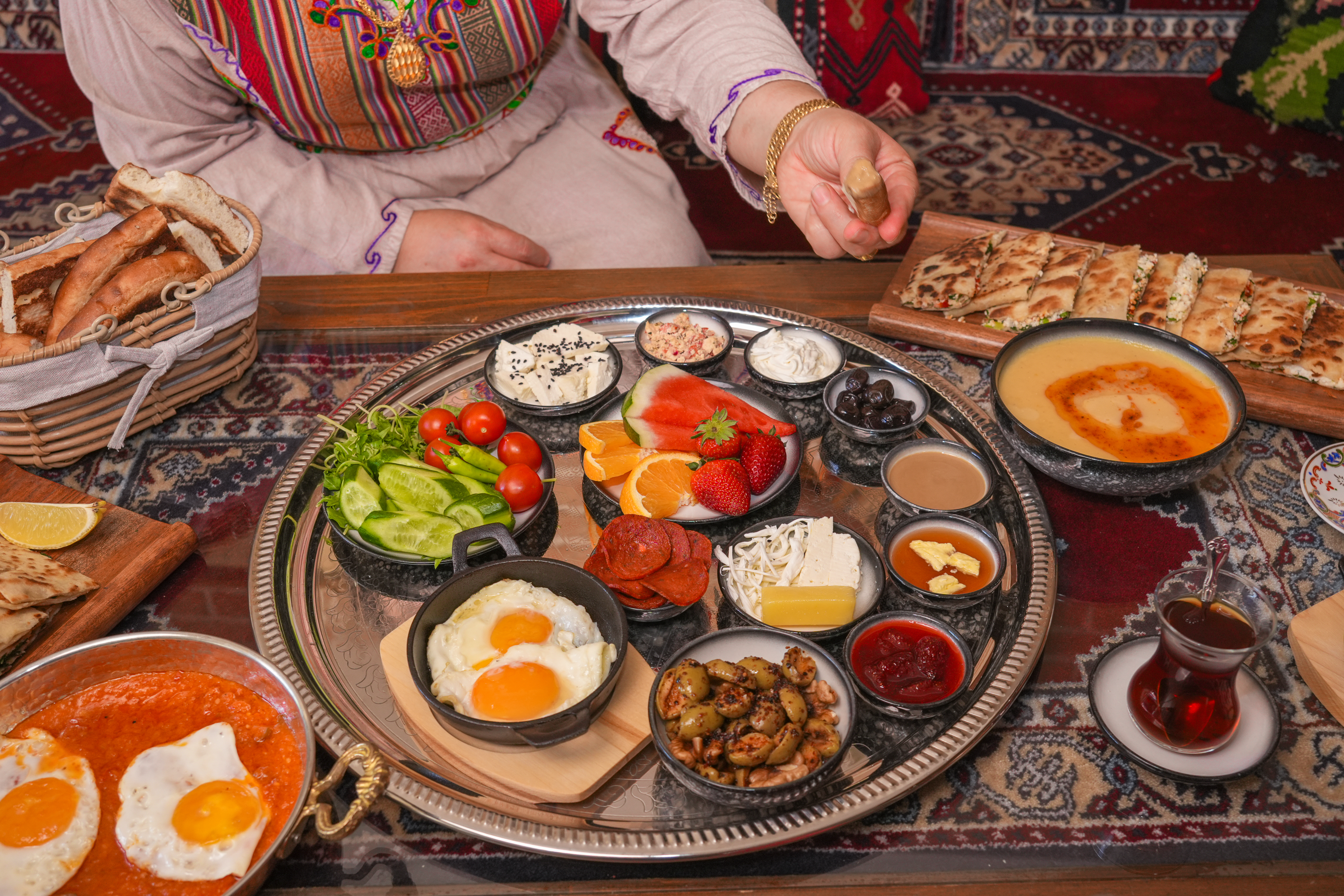Arranged Food and Objects